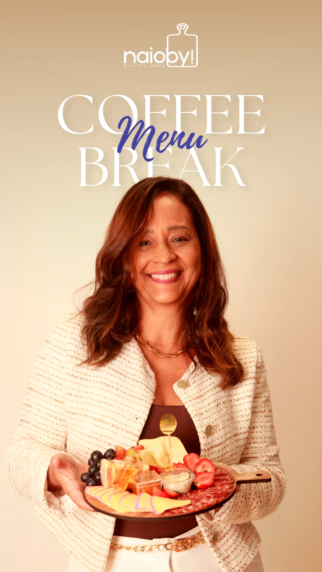 Capa do cardápio Coffee Break da Naioby